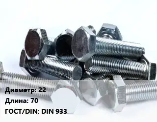 Болт 22х70 DIN 933